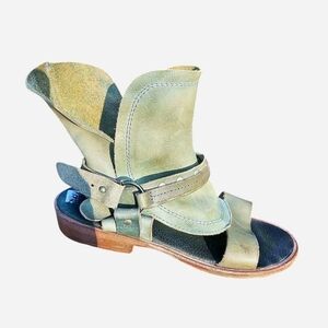 Free People Leather Gladiator Sandal Boots